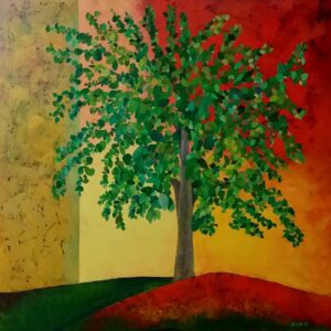 Baum im Abendrot